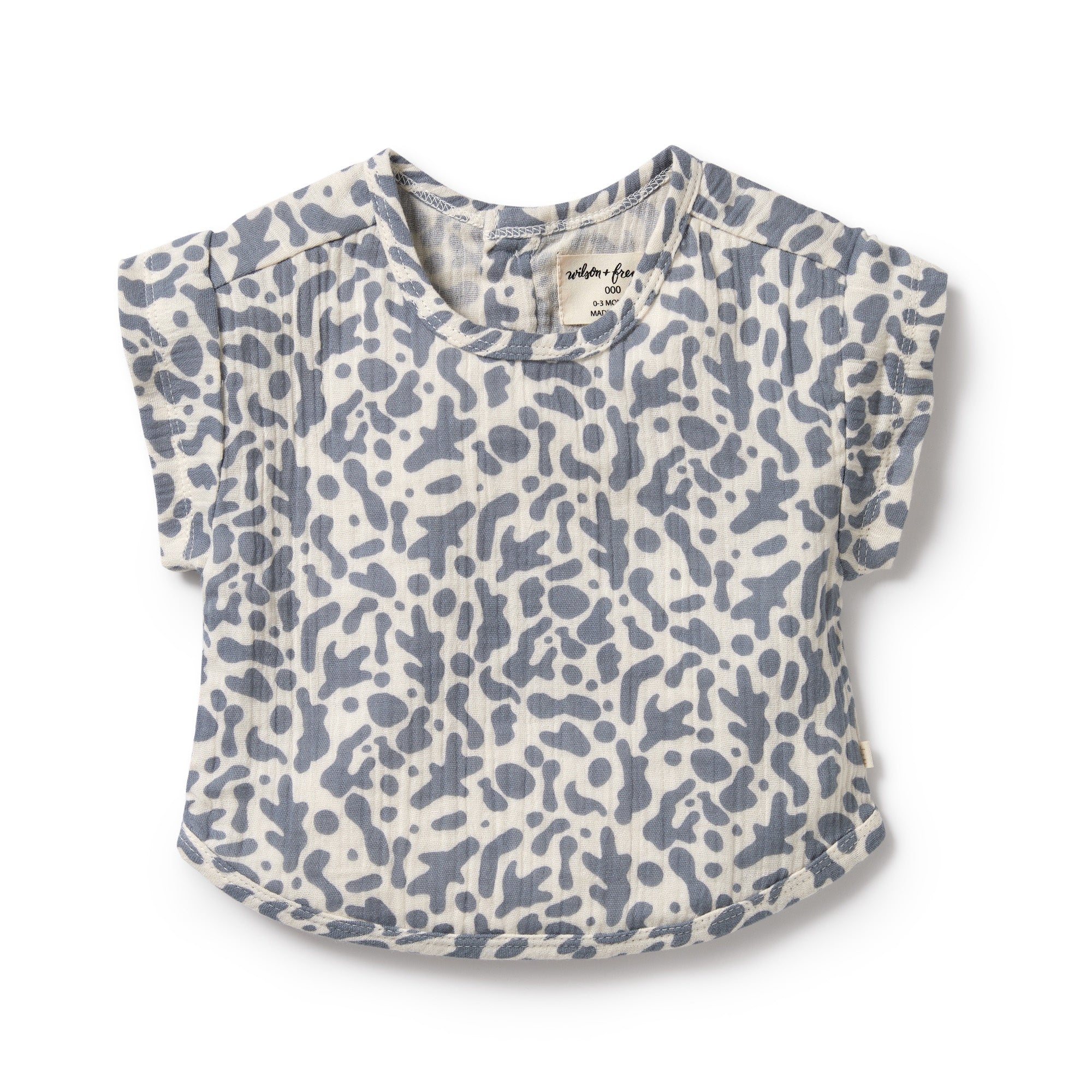 Wilson and Frenchy Blue Coral Organic Crinkle Tee