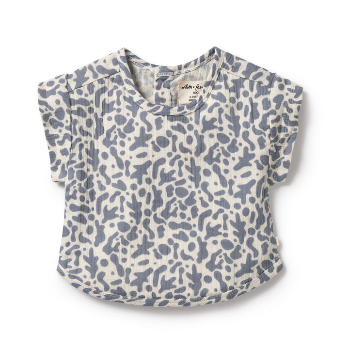 Wilson and Frenchy Blue Coral Organic Crinkle Tee