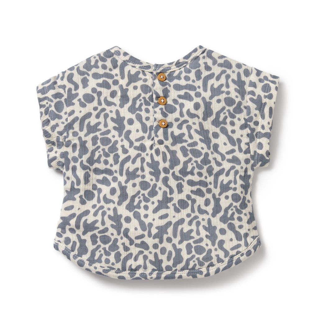 Wilson and Frenchy Blue Coral Organic Crinkle Tee