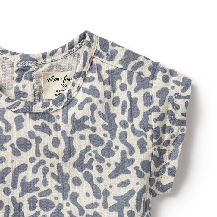 Wilson and Frenchy Blue Coral Organic Crinkle Tee