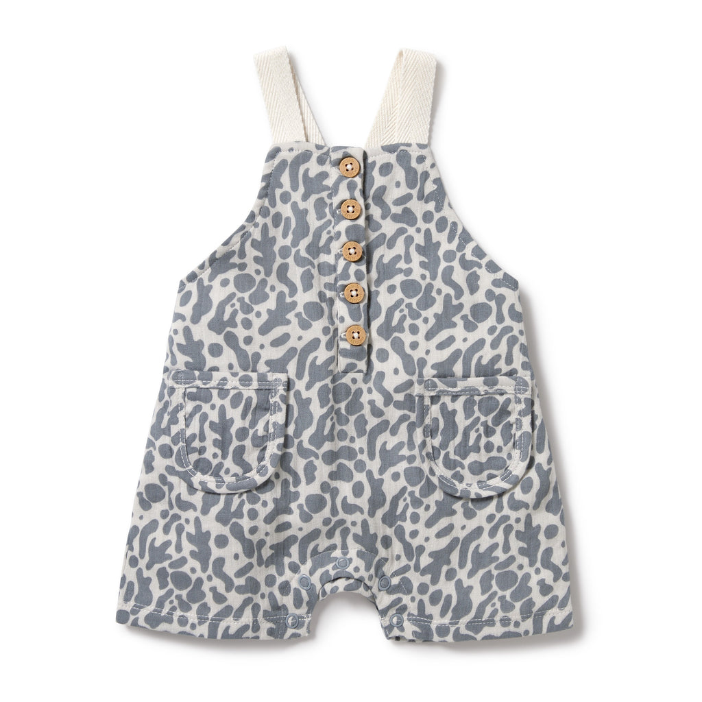 Wilson and Frenchy Blue Coral Organic Crinkle Overall