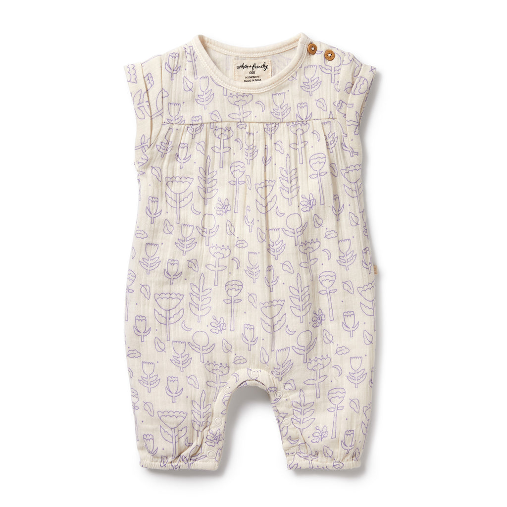 Wilson and Frenchy Flow Organic Crinkle Baby Jumpsuit