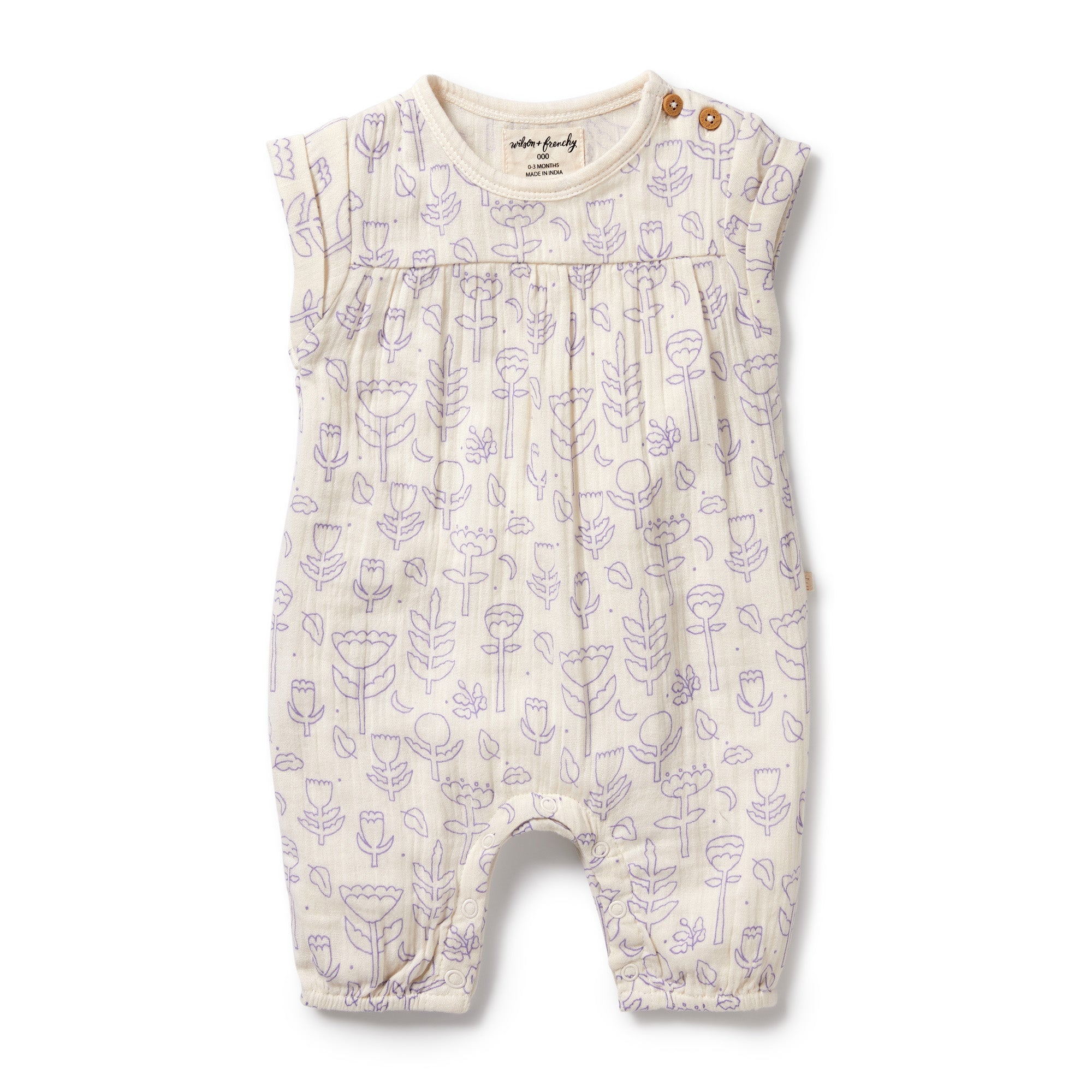 Wilson and Frenchy Flow Organic Crinkle Baby Jumpsuit