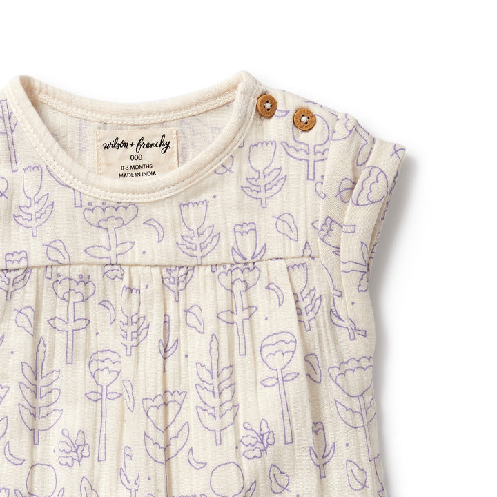 Wilson and Frenchy Flow Organic Crinkle Baby Jumpsuit