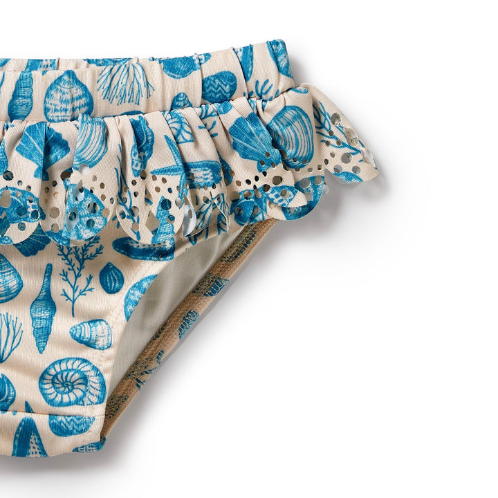 Wilson and Frenchy Shells Cutwork Rashie Swim set