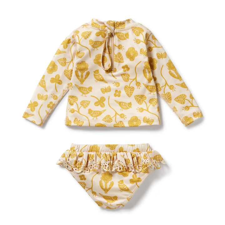 Wilson and Frenchy Goldie Floral Cutwork Rashie Swim set