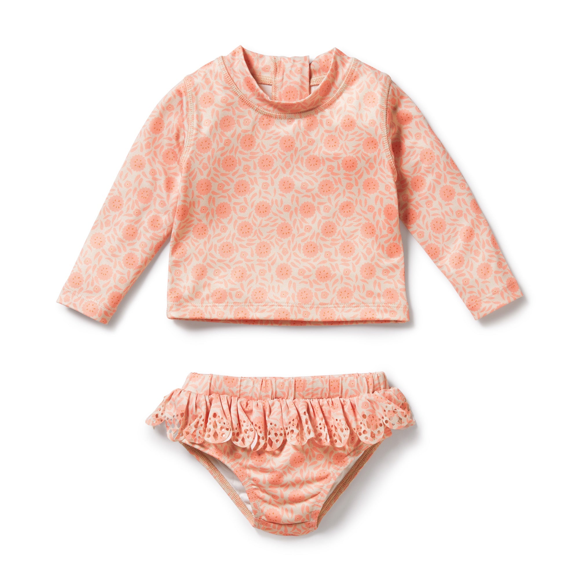 Wilson and Frenchy Amelie Floral Cutwork Rashie Swim set