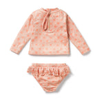 Wilson and Frenchy Amelie Floral Cutwork Rashie Swim set