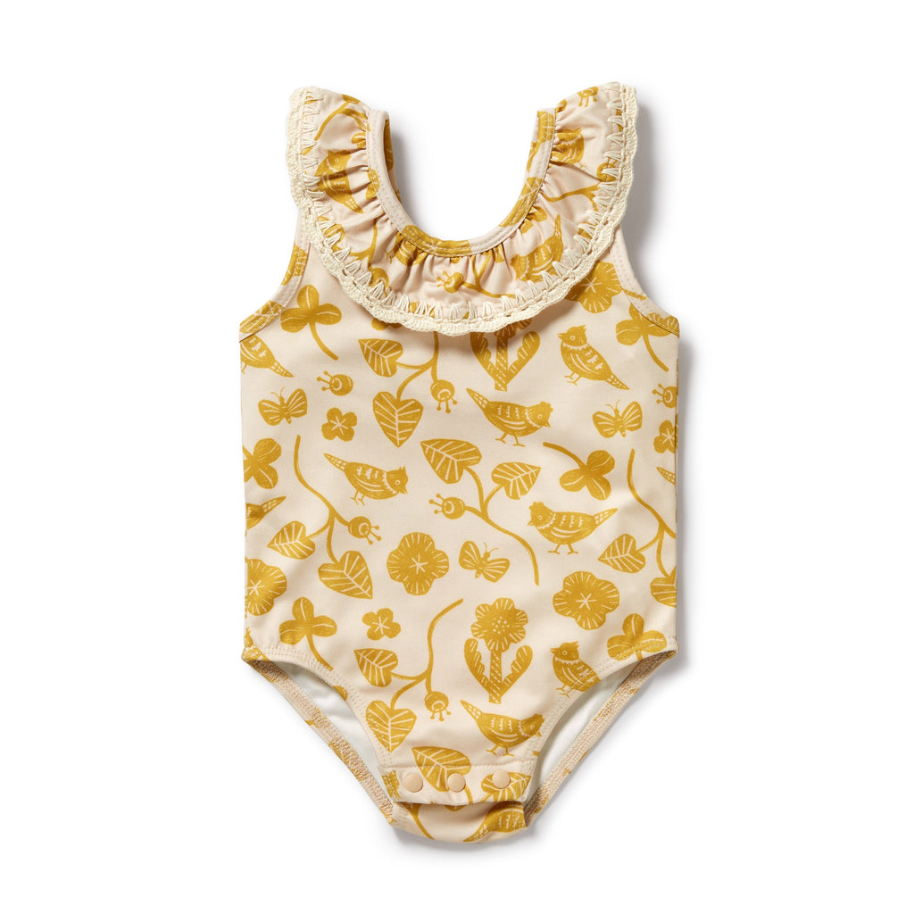 Wilson and Frenchy Goldie Floral Crochet Swimsuit
