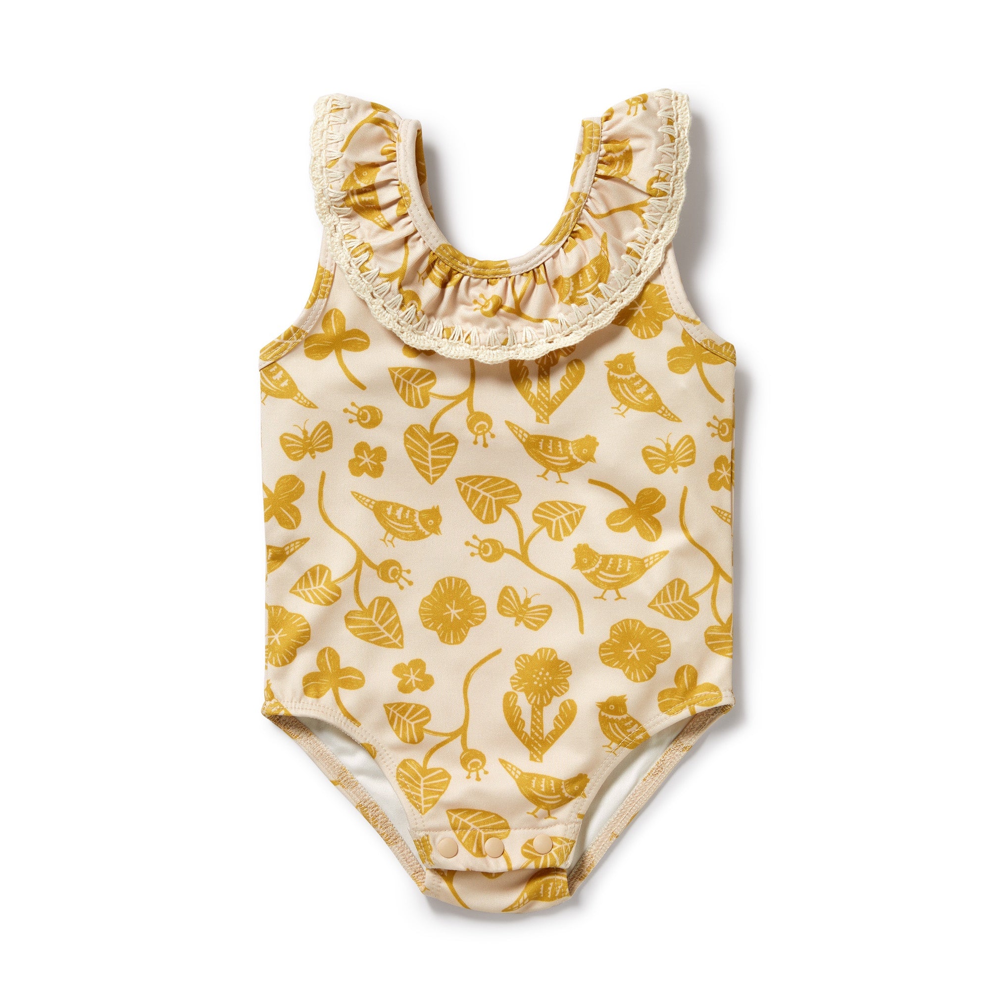 Wilson and Frenchy Goldie Floral Crochet Swimsuit