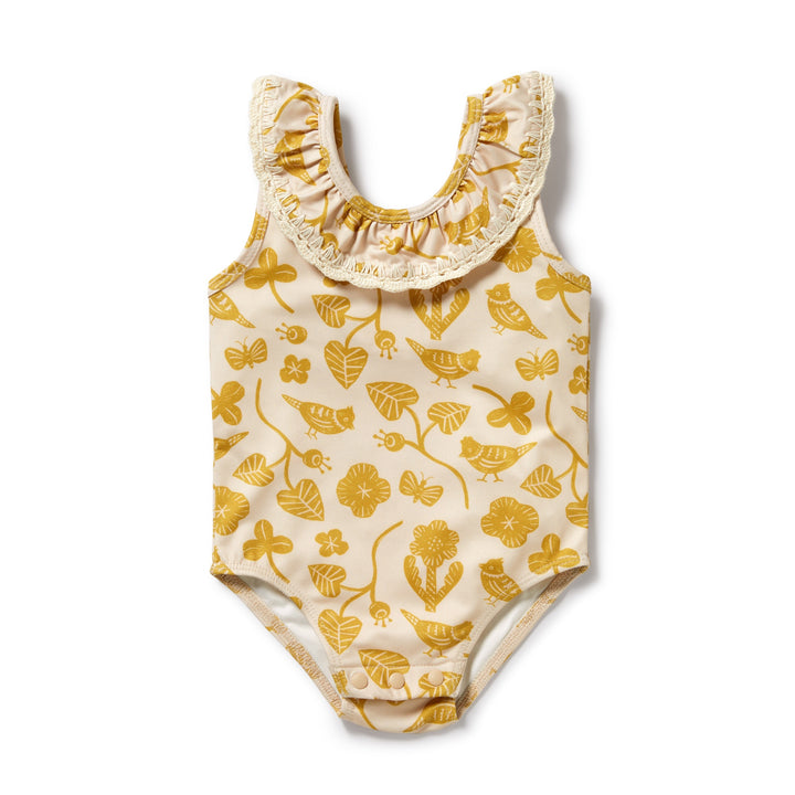 Wilson and Frenchy Goldie Floral Crochet Swimsuit