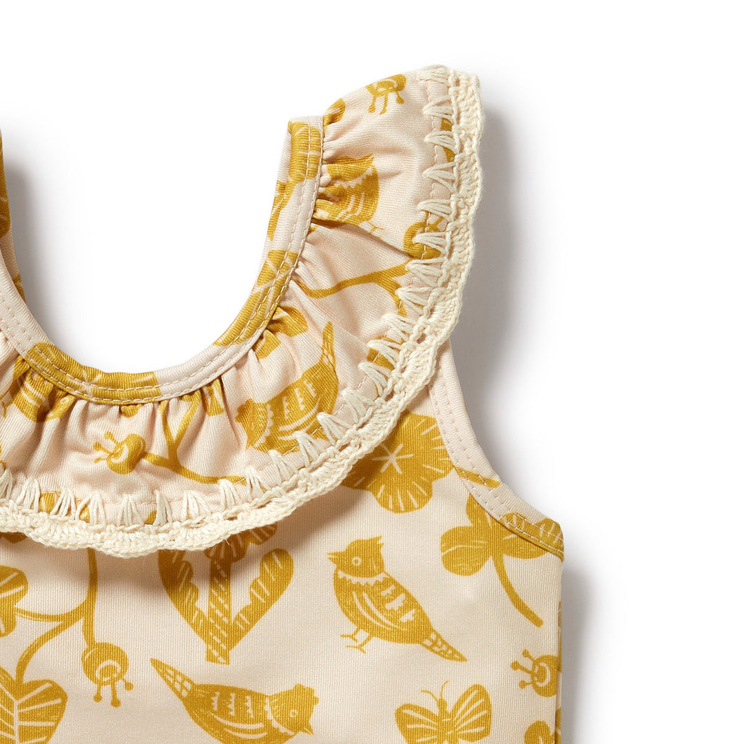 Wilson and Frenchy Goldie Floral Crochet Swimsuit