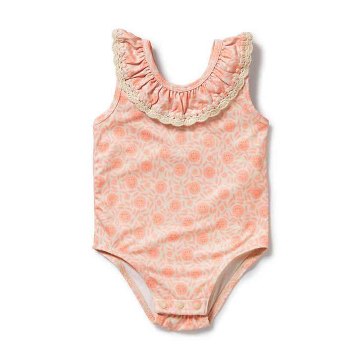 Wilson and Frenchy Amelie Floral Crochet Swimsuit