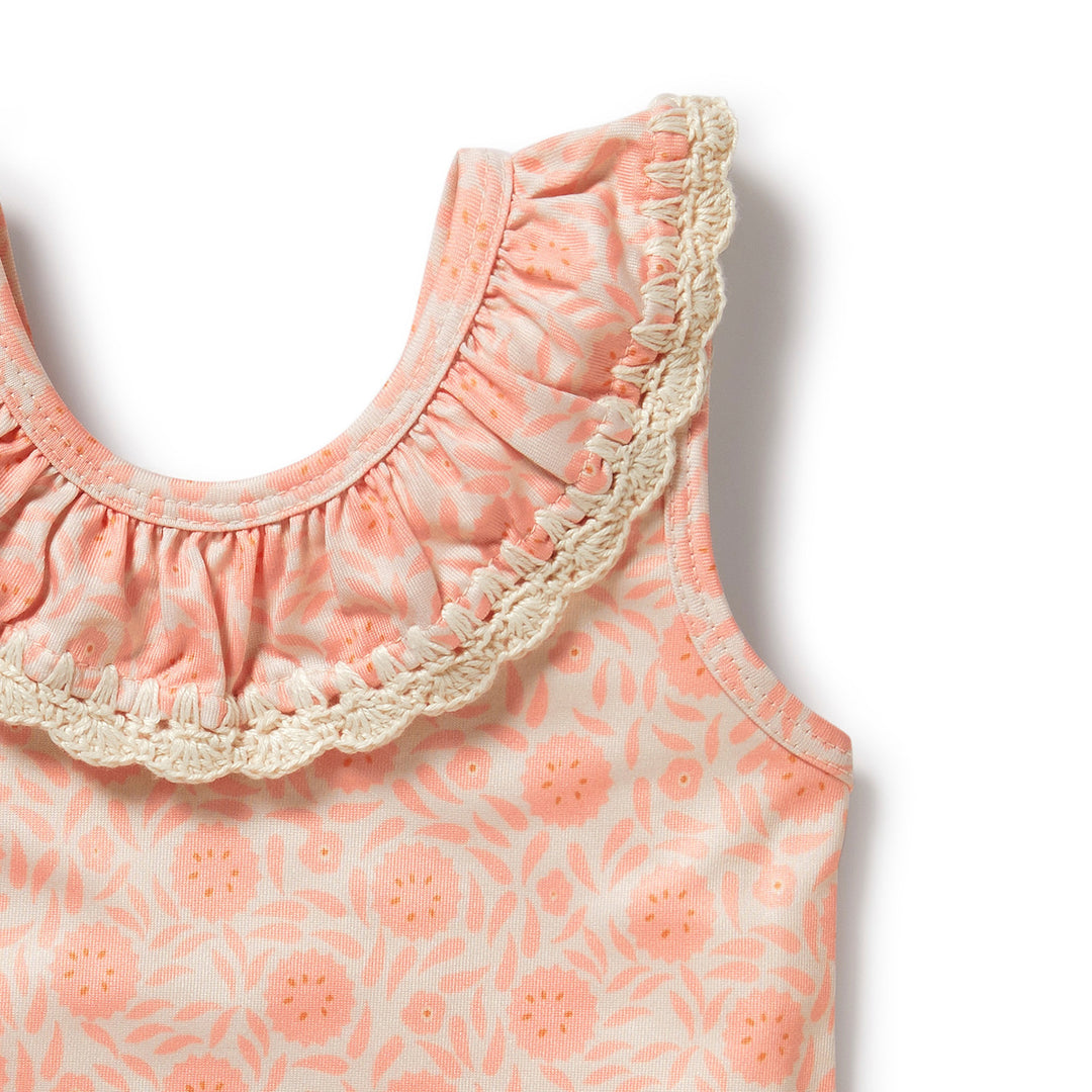 Wilson and Frenchy Amelie Floral Crochet Swimsuit