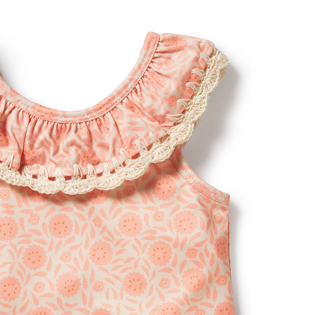 Amelie Floral Crochet Two Piece Swimsuit