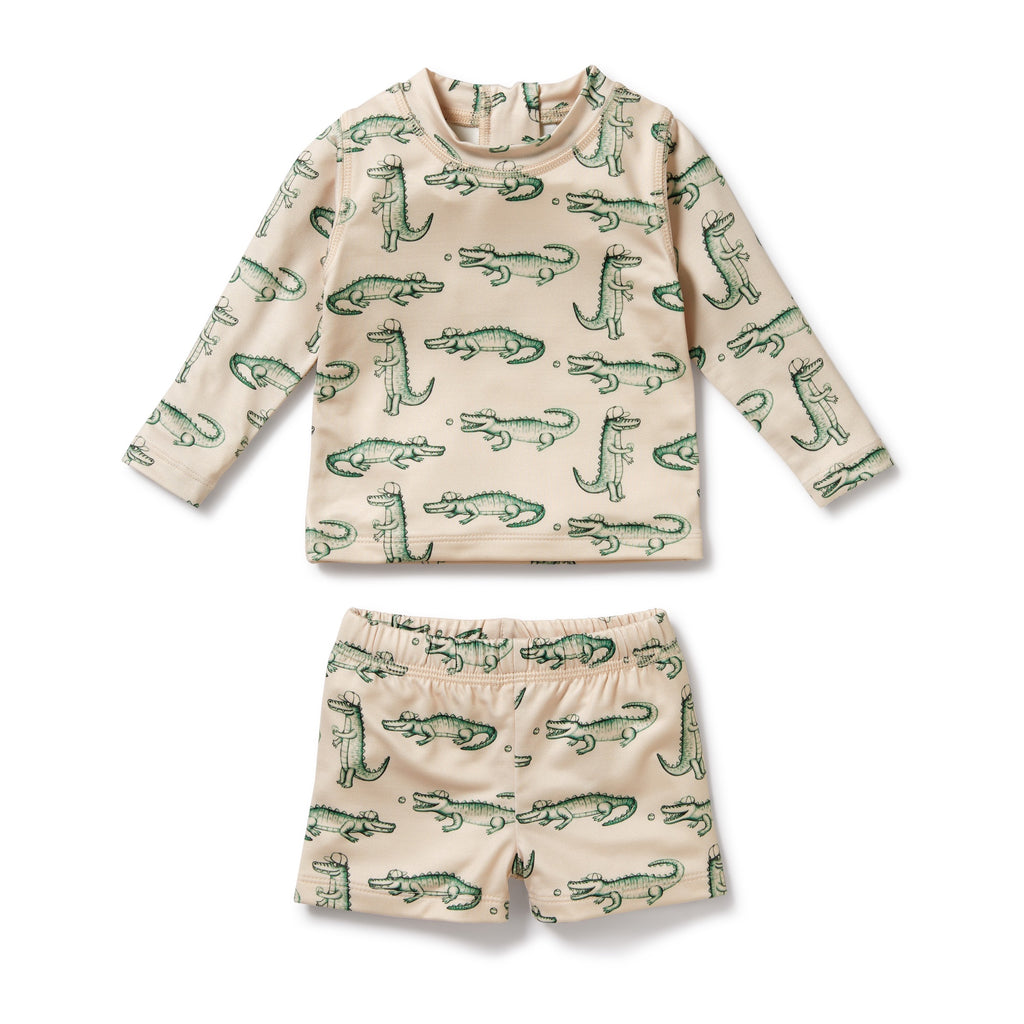 Wilson and Frenchy Little Croc Rashie Swim Set