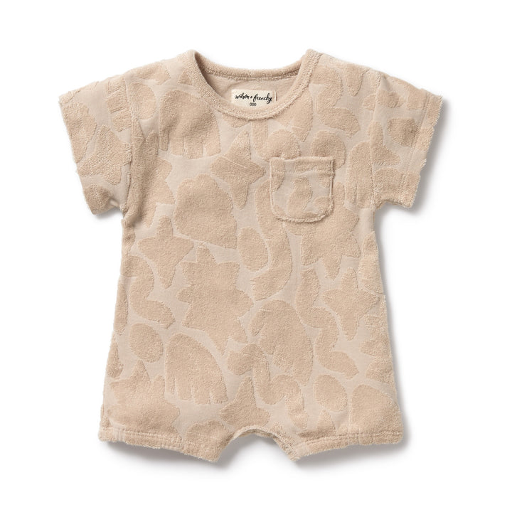 Wilson and Frenchy Pattern Play Organic Terry Growsuit