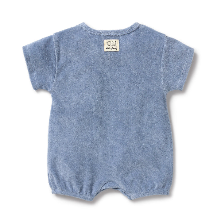 Wilson and Frenchy Dusty Blue Organic Terry Growsuit