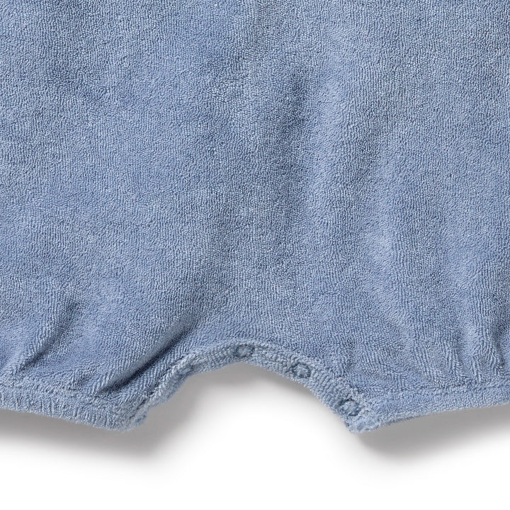 Wilson and Frenchy Dusty Blue Organic Terry Growsuit