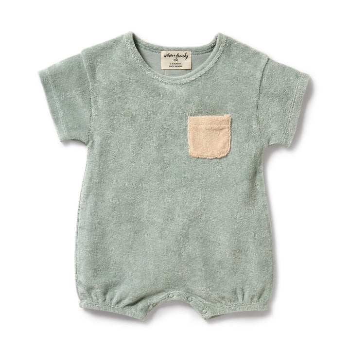 Wilson and Frenchy Pistachio Organic Terry Growsuit