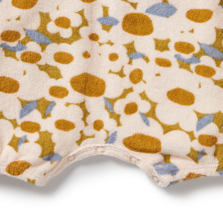Wilson and Frenchy Flower Burst Organic Terry Growsuit