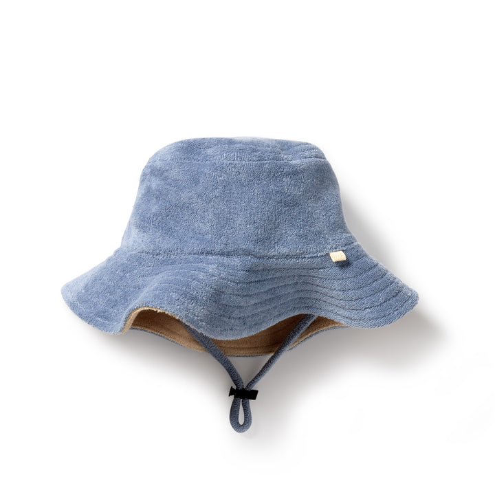 Wilson and Frenchy Dusty Blue Organic Terry Sun Hat