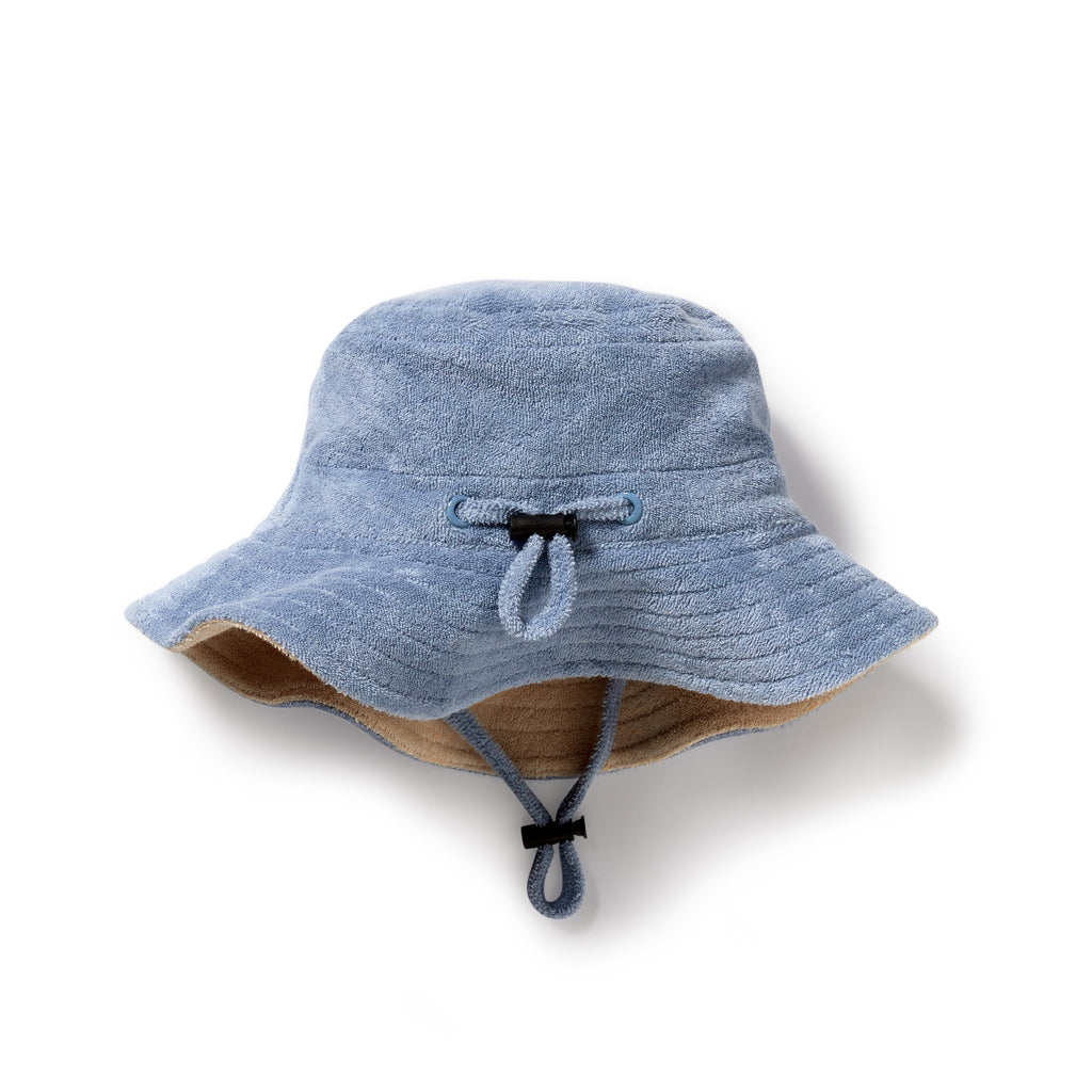 Wilson and Frenchy Dusty Blue Organic Terry Sun Hat
