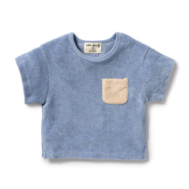 Wilson and Frenchy Dusty Blue Organic Terry Tee