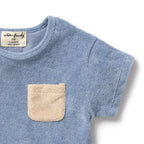 Wilson and Frenchy Dusty Blue Organic Terry Tee