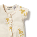 Wilson and Frenchy Quack Quack Organic Ruffle Zipsuit