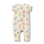 Wilson and Frenchy Cookie Cut Organic Ruffle Zipsuit