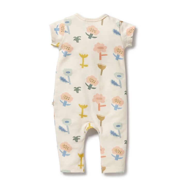 Wilson and Frenchy Cookie Cut Organic Ruffle Zipsuit