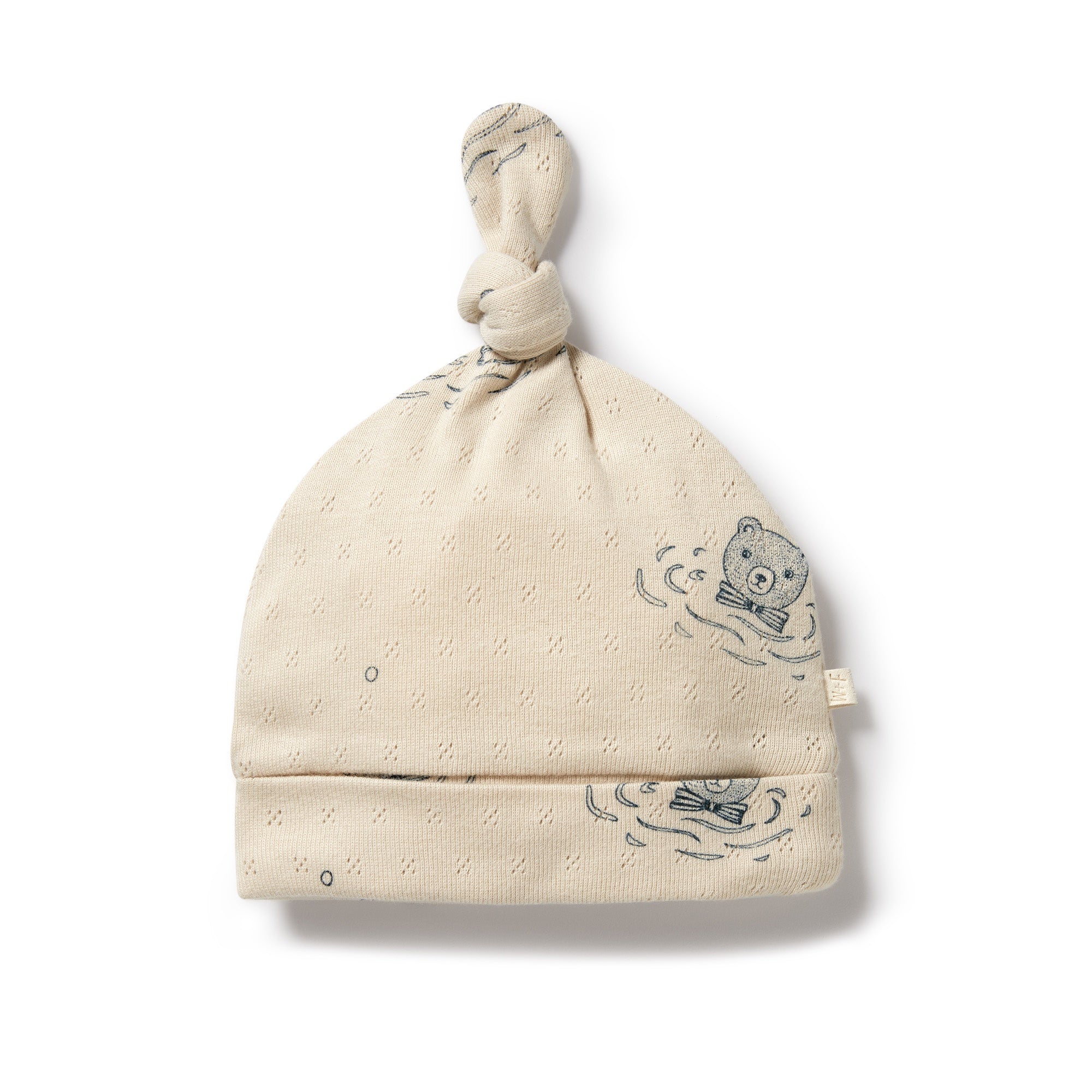 Wilson and Frenchy Little Bear Organic Pointelle Knot Hat