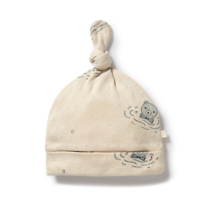 Wilson and Frenchy Little Bear Organic Pointelle Knot Hat
