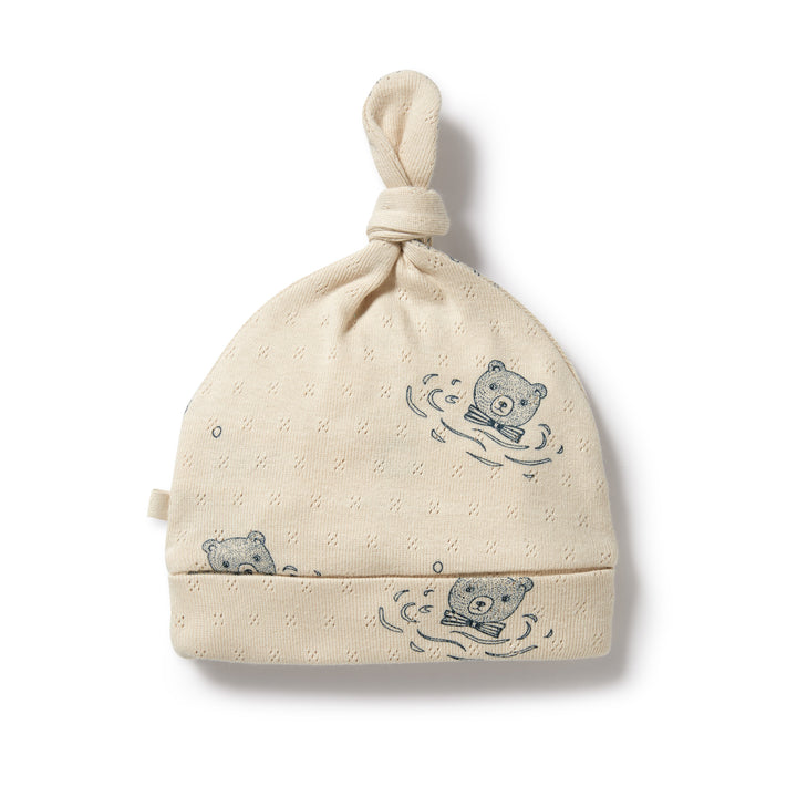 Wilson and Frenchy Little Bear Organic Pointelle Knot Hat