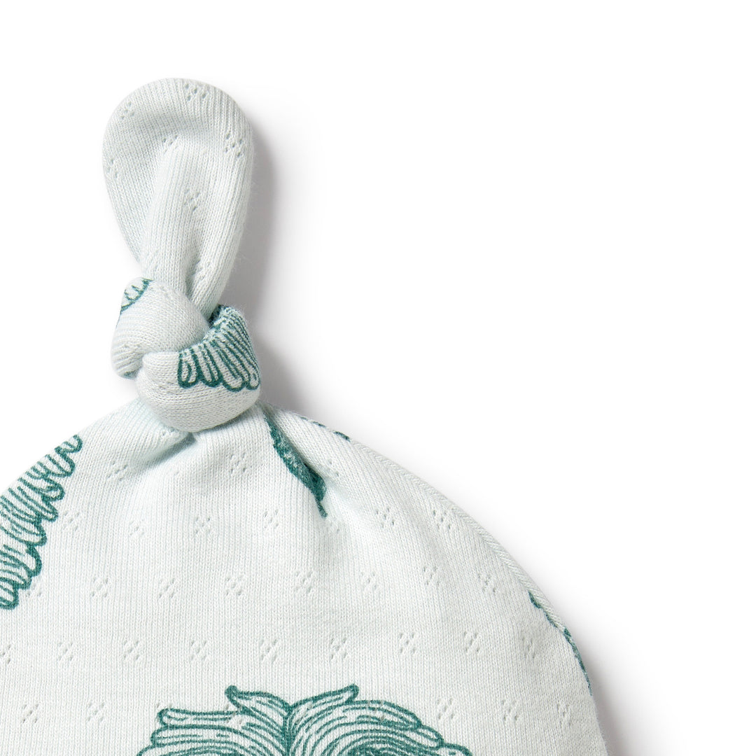Wilson and Frenchy Little Lion Organic Pointelle Knot Hat