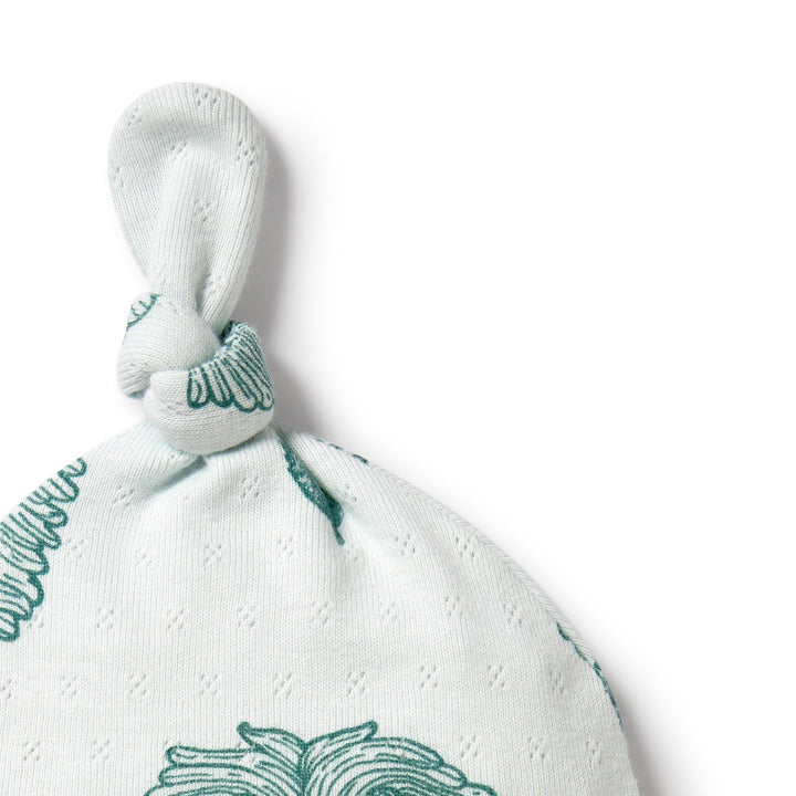 Wilson and Frenchy Little Lion Organic Pointelle Knot Hat