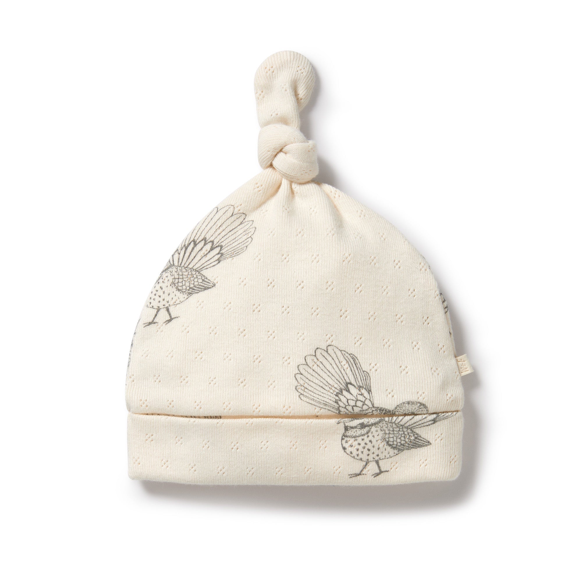 Wilson and Frenchy Little Fantail Organic Pointelle Knot Hat