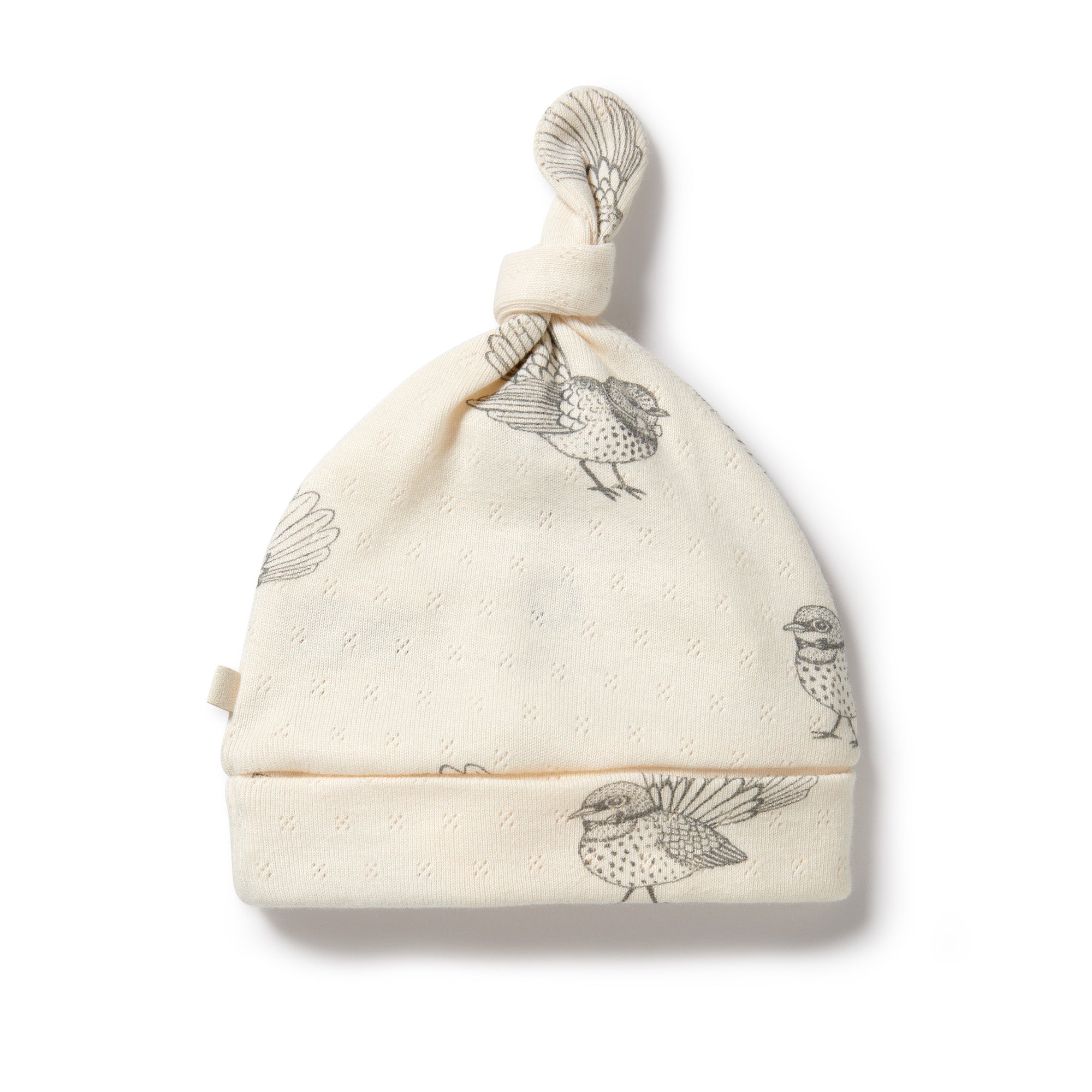 Wilson and Frenchy Little Fantail Organic Pointelle Knot Hat