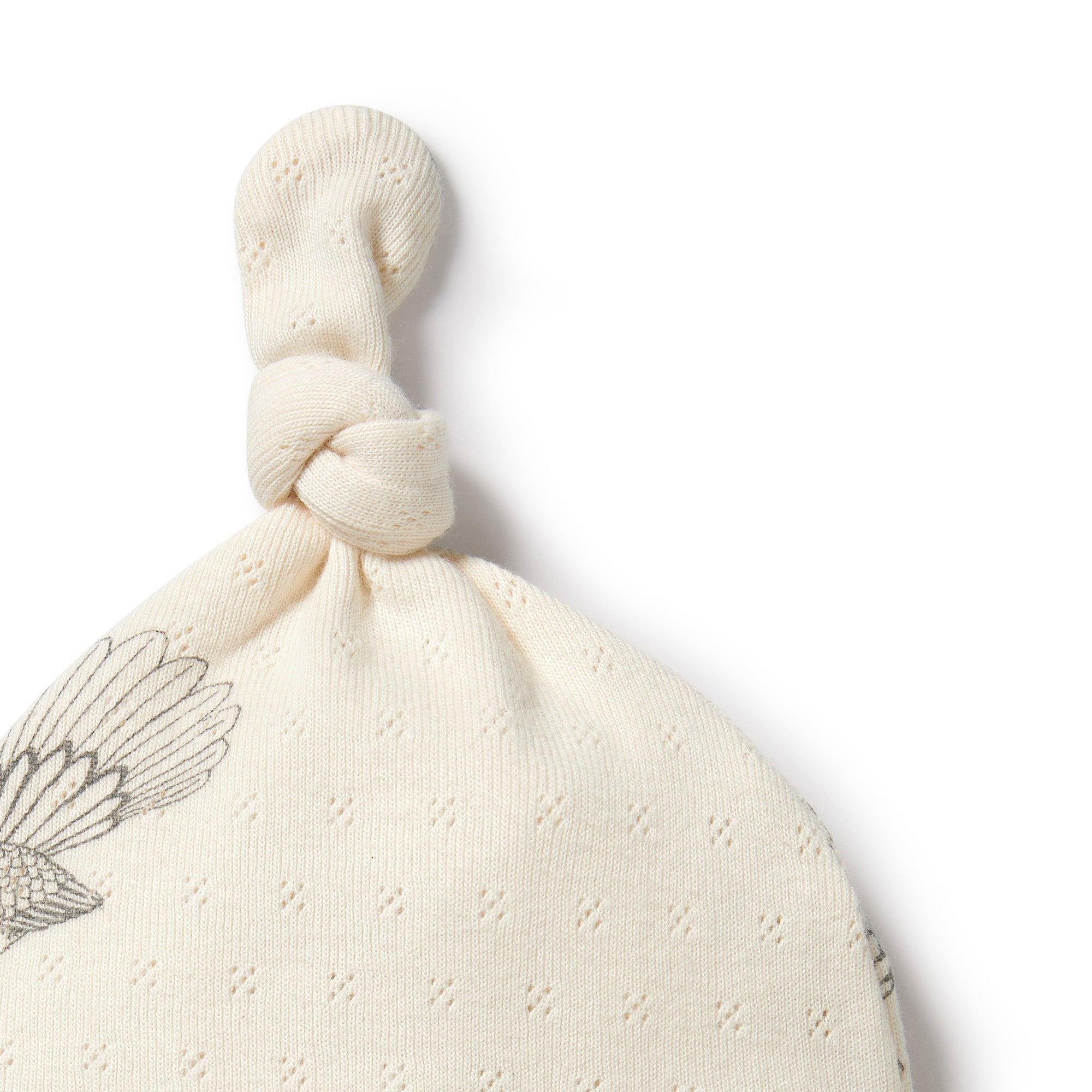 Wilson and Frenchy Little Fantail Organic Pointelle Knot Hat