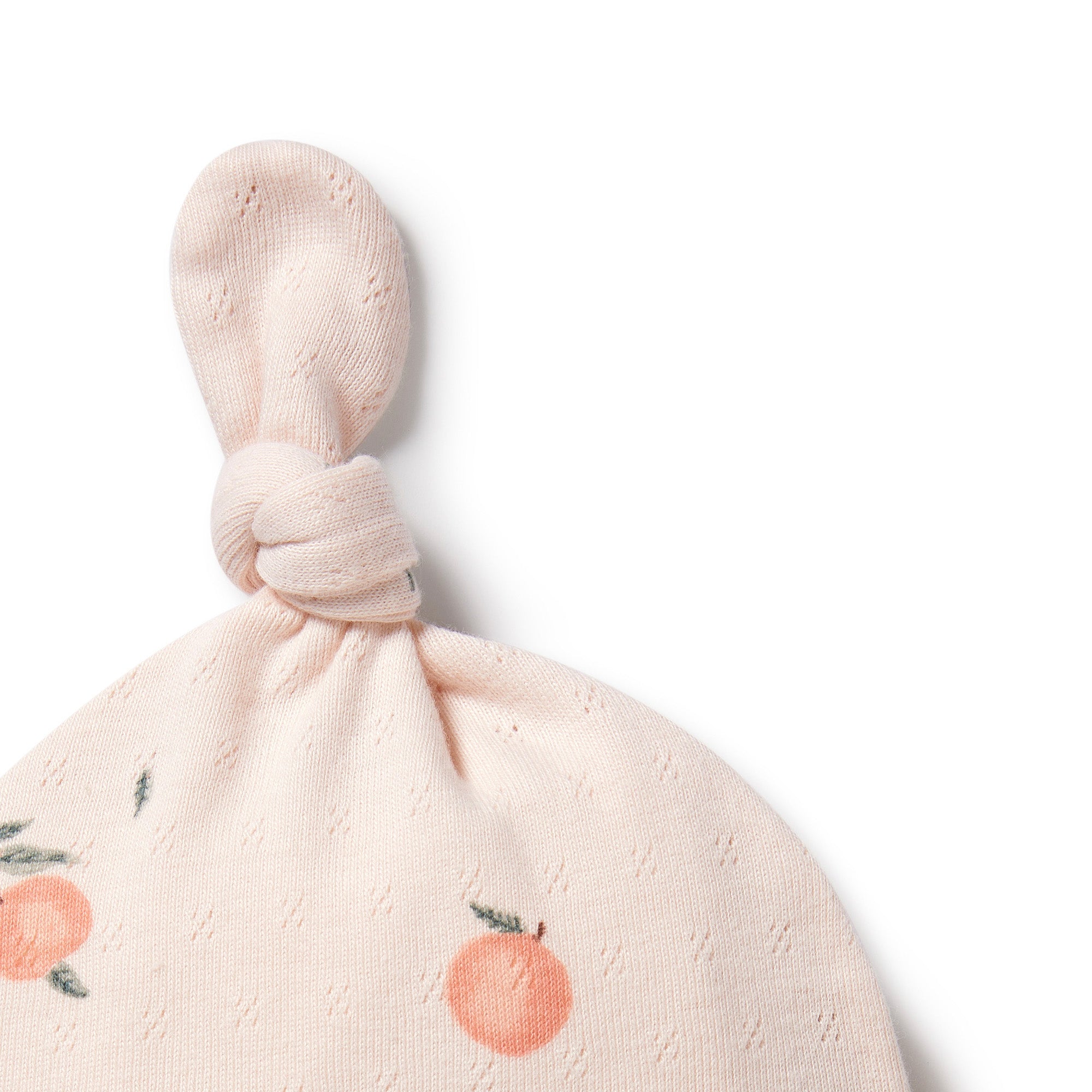 Wilson and Frenchy Peaches Organic Pointelle Knot Hat