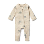 Little Bear Organic Pointelle Zipsuit with Feet