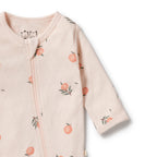 Peaches Organic Pointelle Zipsuit with Feet