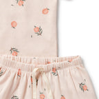 Peaches Organic Pointelle Short Sleeved Pyjamas