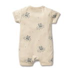 Wilson and Frenchy Little Bear Organic Pointelle Boyleg Zipsuit