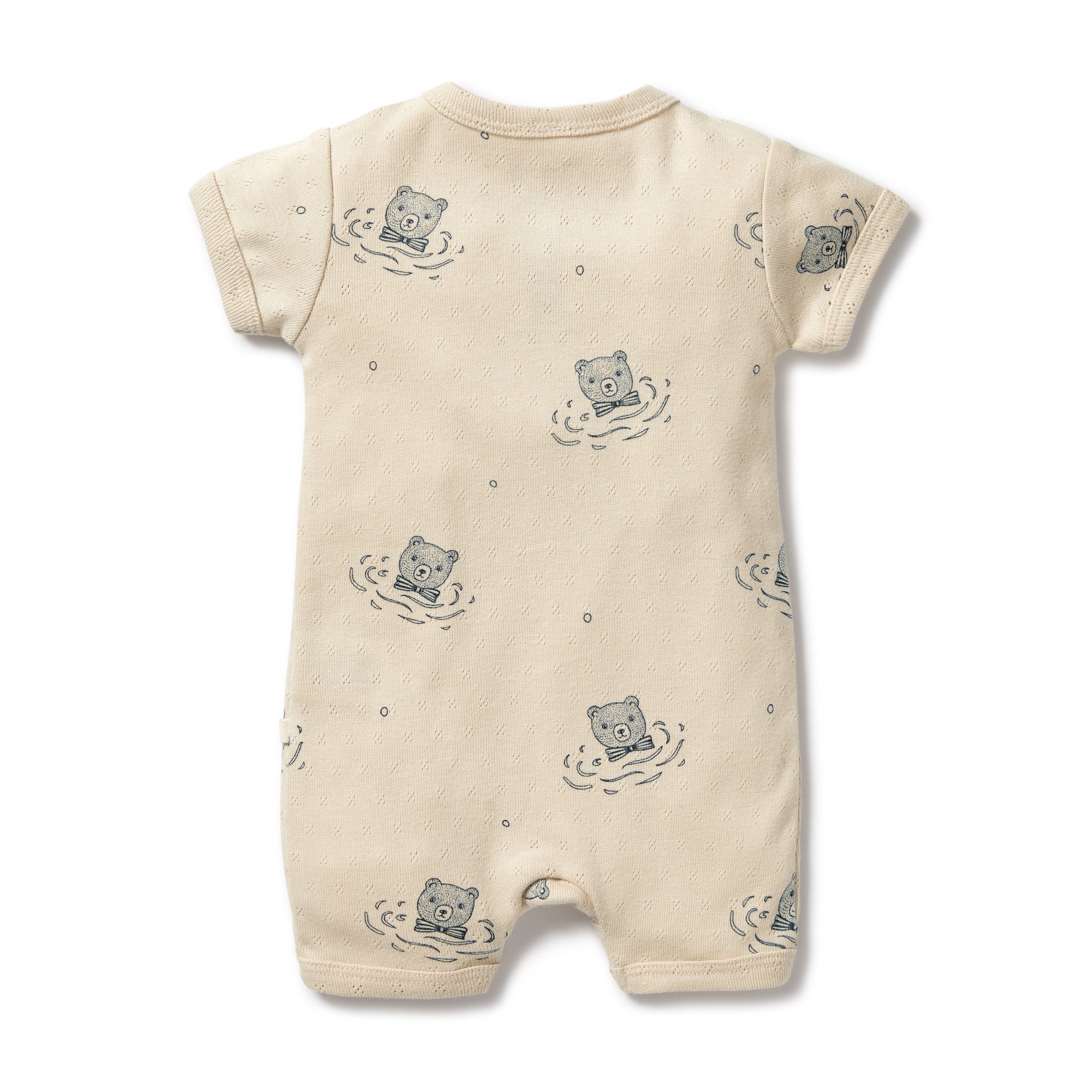 Wilson and Frenchy Little Bear Organic Pointelle Boyleg Zipsuit