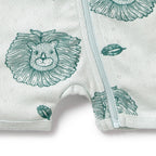 Wilson and Frenchy Little Lion Organic Pointelle Boyleg Zipsuit