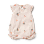Peaches Organic Pointelle Ruffle Growsuit