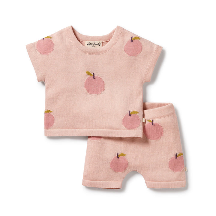Wilson and Frenchy Just Peachy Organic Knitted Set