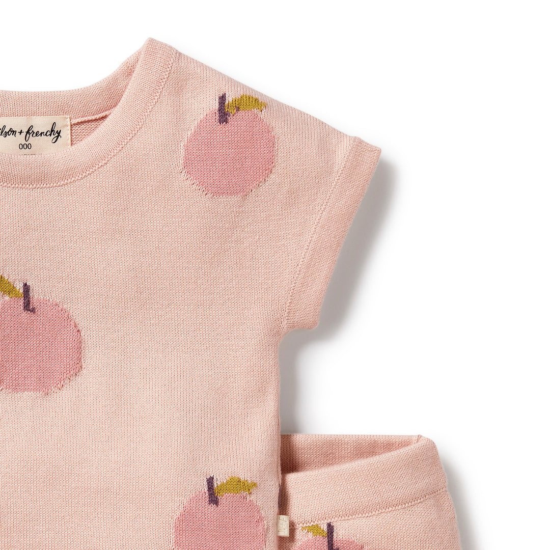 Wilson and Frenchy Just Peachy Organic Knitted Set
